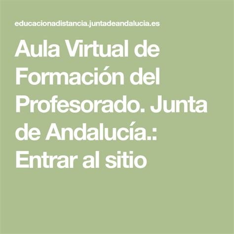 aula formacion profesorado andalucia|Novedades .